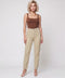 Kare Yaka Bodysuit Kahverengi