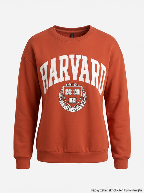 Beyaz İki İplik Dokuma Harvard Sweat