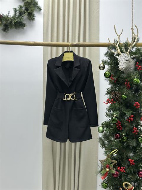 Atlas Kumaş Vatkalı Büyük Cep Detaylı Blazer Ceket