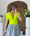 Micro Kumaş Neon Bodysuit