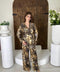 Premium Seri Saten Kumaş Leopar Desen İkili Takım